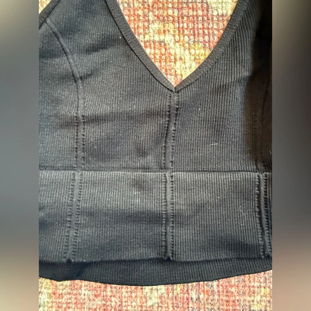 FP intimately Black ribbed Solid Everday Seam bralette XS/S